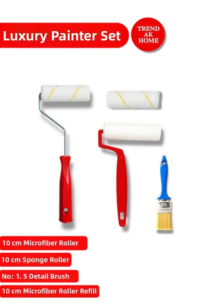 Address 4 Painter Set Roller Brush Set Whitewash Set