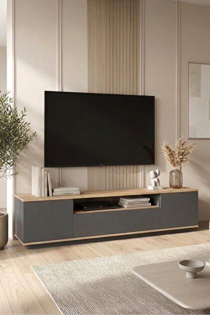 Yurudesign Future Tv Ünitesi Fr7-aa Çam-Antrasit - Fiyatı, Yorumları