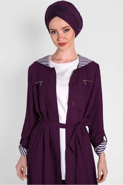 Hooded Pardesu with Belt 1470