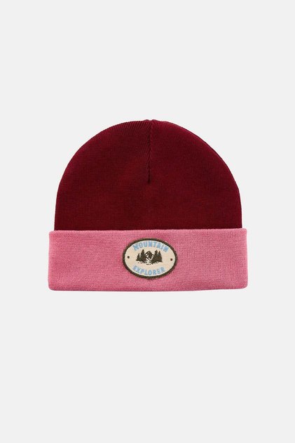 Mountain Explorer Children's Knitted Beanie - Burgundy