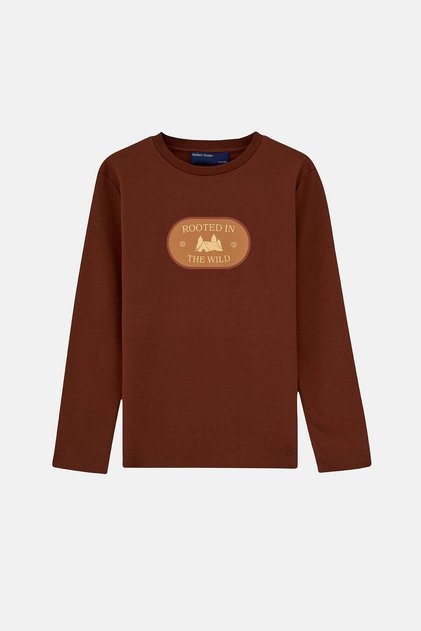 Rooted in the Wild Premium Kids Long Sleeve T-Shirt - Brown