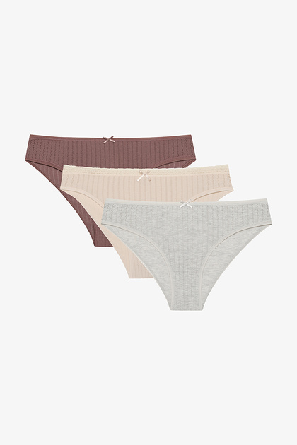 Multicolour Woody Slip Panties - Pack of 3 Camisole