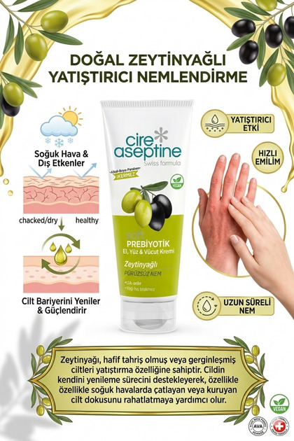 Cire Aseptine Soft Zeytinyağlı Nemlendirici Bakım Kremi 75 ml