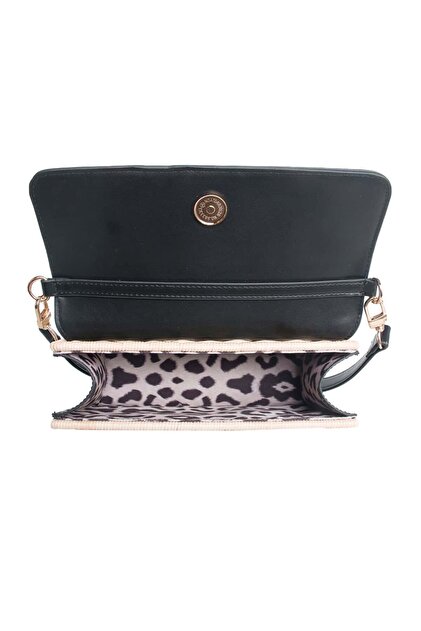 Juicy Couture Women's Juicy Straw Shoulder Bag - Black/Beige- Trendyol