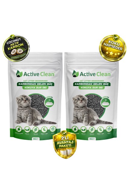 Clean Kedi Kumu Koku Giderici 240 gr 2'li Set