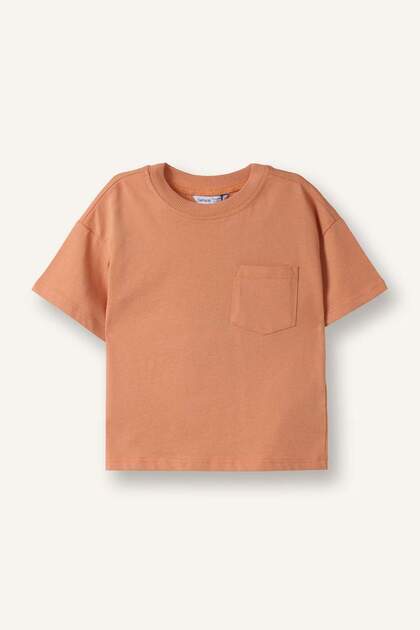 100% Cotton Crew Neck Basic Short Sleeve T-Shirt for Baby Boy B7005A526Sm
