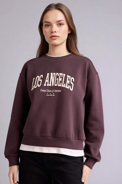 Relax Fit Printed Sweatshirt H1936Ax25Wn