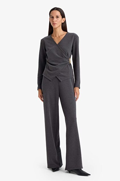 Defacto Wide Leg Yumuşak Tuşeli Pantolon G8418AX25WN - Fiyatı