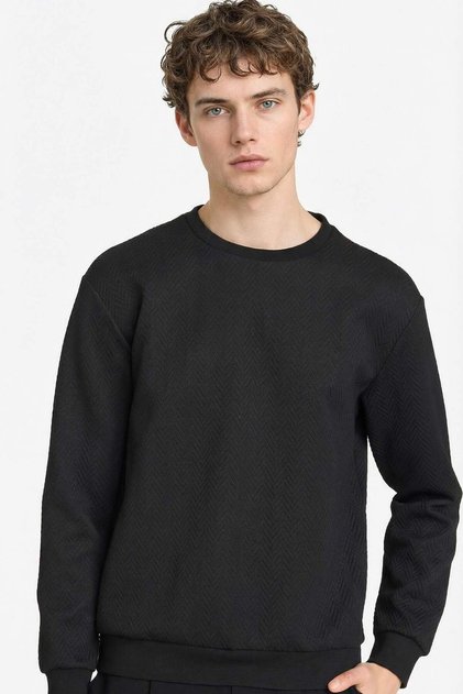 Regular Fit Crew Neck Basic Sweatshirt F9854Ax26Sp