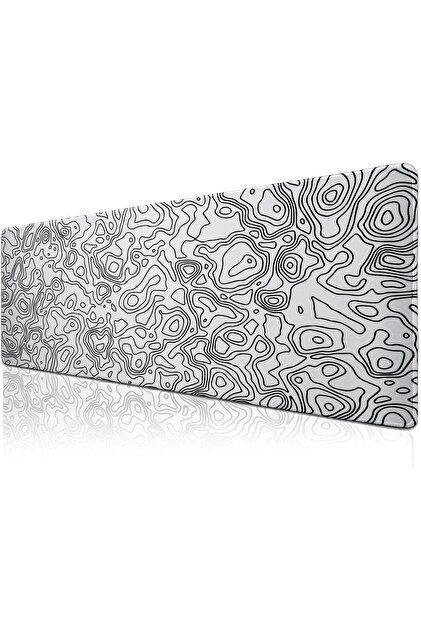 KlasseGear Pro White Map Lines 120x60 Cm Xxxl Gaming Oyuncu Mouse
