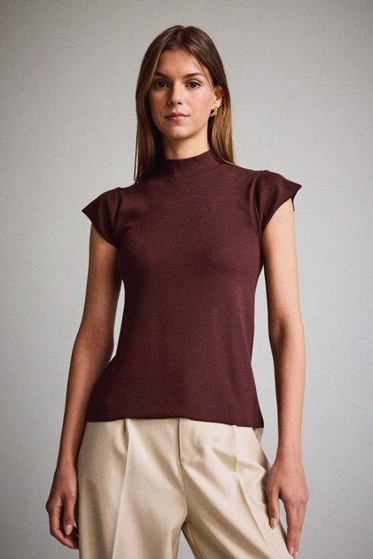 Turtleneck Short Sleeve T-Shirt G3332Ax25Wn