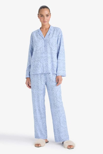 Pajama Set Regular Fit Patterned Long-Sleeve Top Long Bottom F9824AX25AU