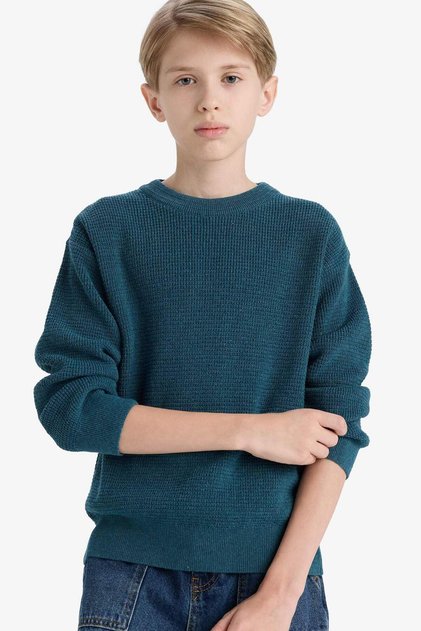 Crew Neck Knitwear Sweater for Boys F0959A825Wn