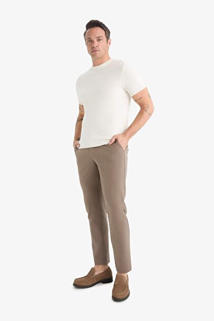 Defacto Tailored Fit Kahverengi Erkek Pantolon C7508AX/BN571
