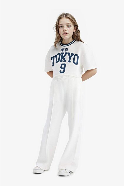 2-Piece Set Printed Short-Sleeved T-Shirt Elastic Waist Sweatpants Girls E6413A825Au