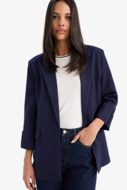 Regular Pocket Epaulette Blazer Jacket F3694Ax25Sm
