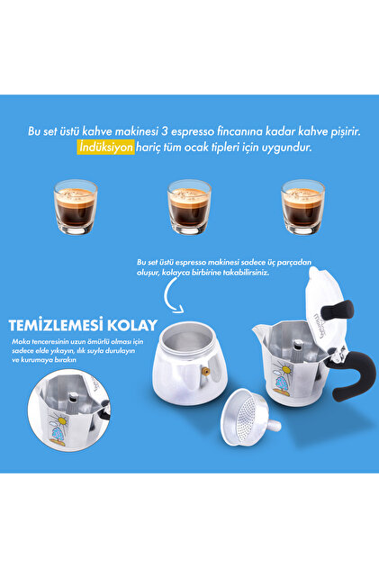 Any Morning Hes-6 Moka Pot Espresso Kahve Makinesi 240 ML - Fiyatı