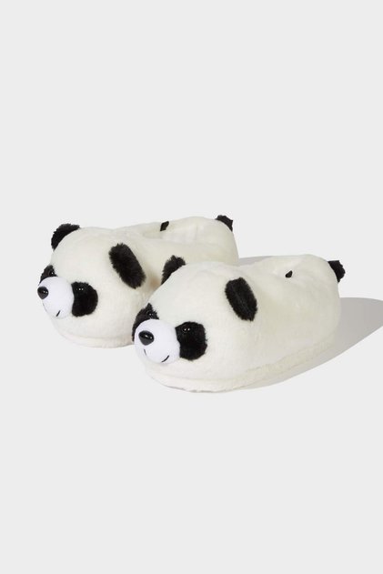 Panda Themed Flat Sole Slippers for Boys A8256A824Wn