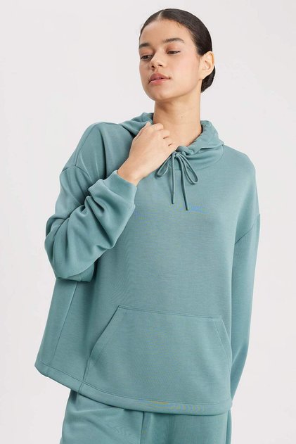 Fit Oversize Wide Fit Premium Hooded Kangaroo Pocket Sportsman Sweatshirt B5206Ax24Sp