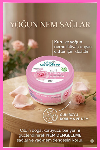 Cire Aseptine Krem 300ml Prebiyotik Gül - Fiyatı, Yorumları