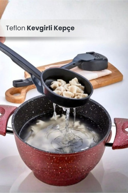 Fireproof Non-Stick High Heat Resistant Teflon Colander Ladle - Serving Spoon