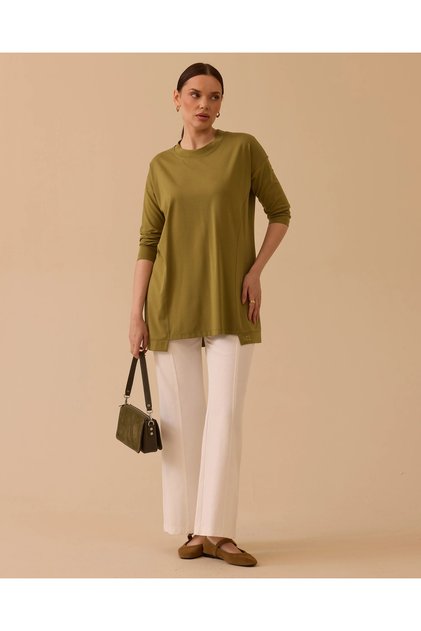 Yuvarlak Yaka Oversize Tunik