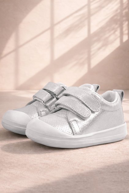 Sonic Genuine Leather - White Anatomical Baby Sneakers