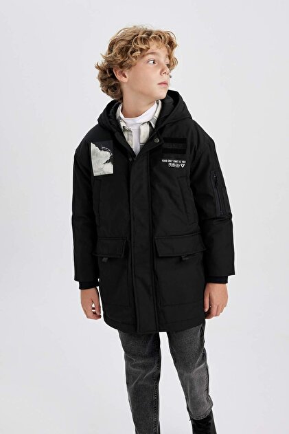 Boy's Water Repellent K Hooded Coat Jacket A2732A823Wn