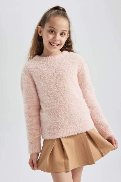 Girl's Crew Neck Knitwear Sweater Y2640A623Wn