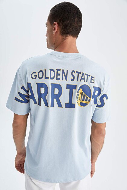Defacto DeFactoFit NBA Golden State Warriors Boxy Fit %100 Pamuk