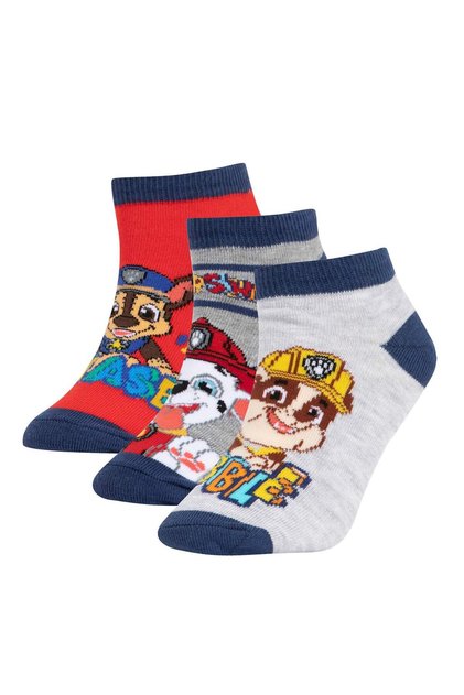 Boys' Paw Patrol Cotton 3-Piece Booties Socks T9980A6Ns