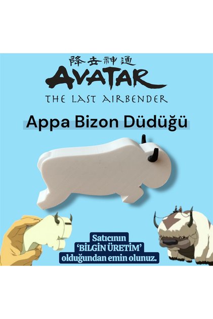 SATICIYA DİKKAT EDİN Appa Bizon Düdüğü - Avatar The Last Airbender Temalı 3D Baskı Bizon Düdüğü