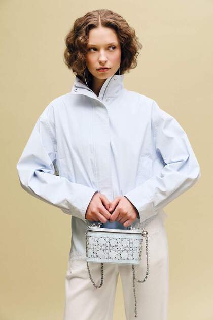 Balloon Fit Water Repellent Shirt Collar Coat G9978Ax26Sp