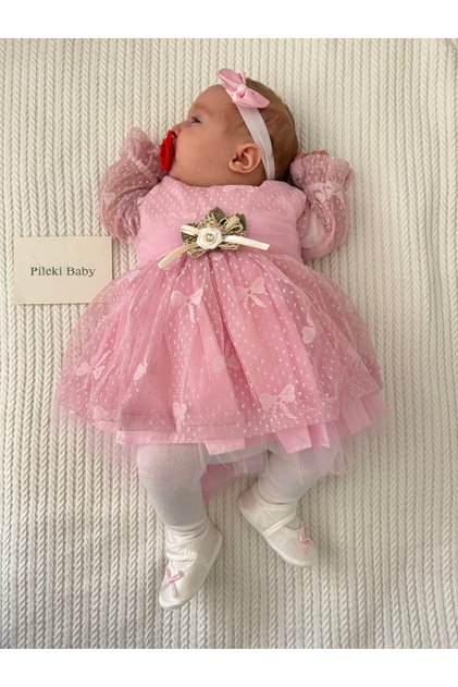 (4 Pieces) 0 3 Months Newborn Baby Mawlid Dress Eid Wedding Special Occasion Dress