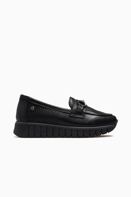 Women's Leather daily casual shoe 26y d26ya-3935 black