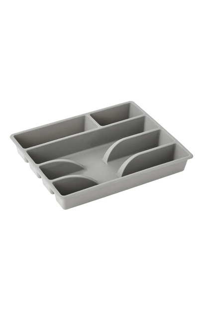Suport tacamuri, Delinia, din plastic, 31 x 26 x 4 cm, gri