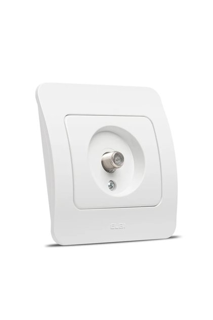 Priza TV conector F Jazz, IP20, alba