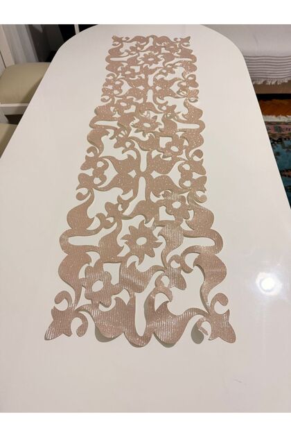Powder Pink Glittered Wonderful Runner Tablecloth