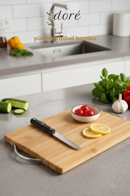 Bamboo Cutting Board High Quality Cutting Board with Metal Holder