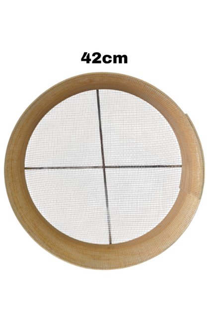 6 Numara/Ahşap Kalbur Elek/42cm/ÇELİK TEL