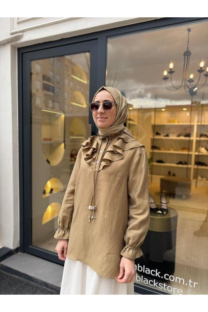 26SSTUN0001 Enid Kadın Tunik Haki Yeşil