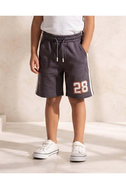 Boys Charcoal Modal Coordinated Shorts