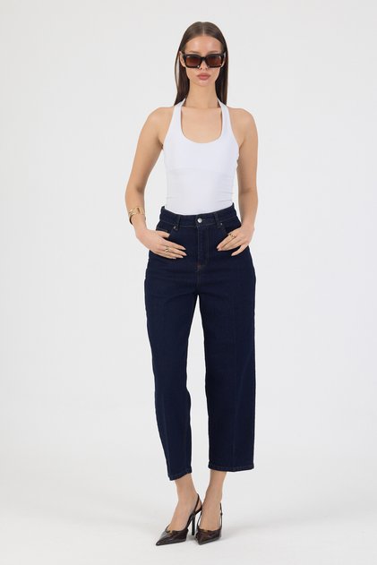 Mom Fit Jean High Waist Lycra Denim Pants # Kt5095