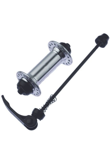 BUTUC FATA - ALUMINIU Gauri: 32 - Negru AnodizatLungime QR: 112mm - Ax: 9mm Cale rulare: Bile d