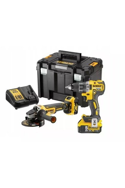 DCK2020P2T-QW, 18V, DCD791 XR 18V, DCG405 18V XR, 2 x acumulatori DCB184-XJ 18 V, Încărcător DCB11