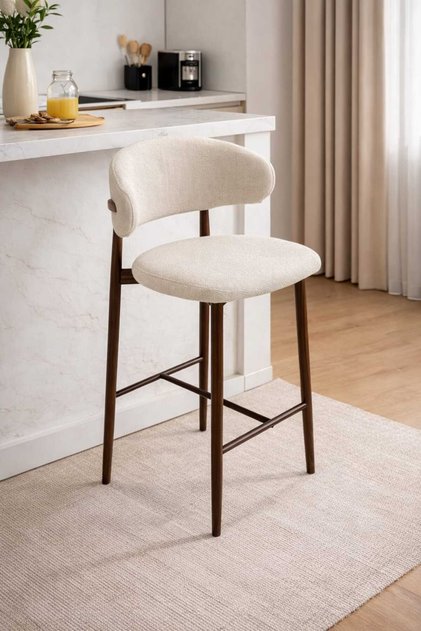 Modern kitchen chair – 75 cm high – comfortable Puffer seat