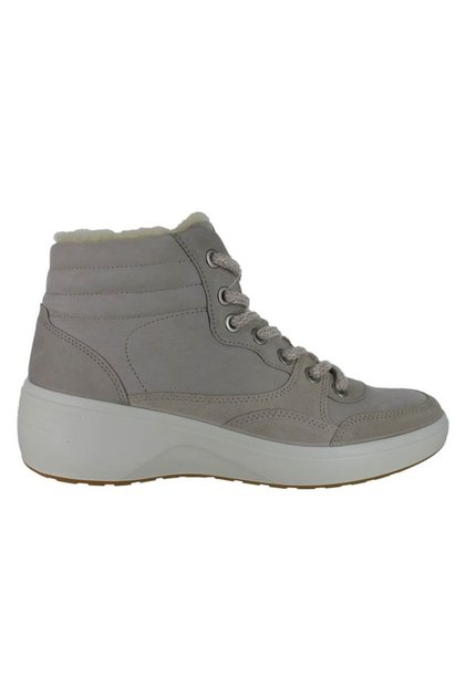 Botine de Damă - Soft 7 - mărime 36 - Gri Piele Nubuc - Căptușite Iarnă Fluidform Talpă 3,5 cm