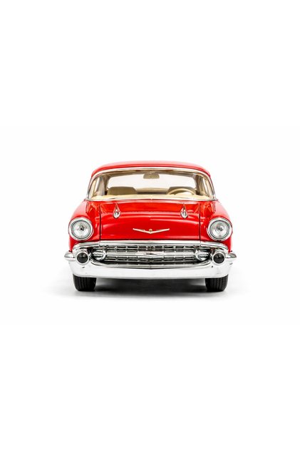 1:40 Scale 1957 Chevrolet Bel Air Diecast Model Car – Classic Vintage Collectible-Red