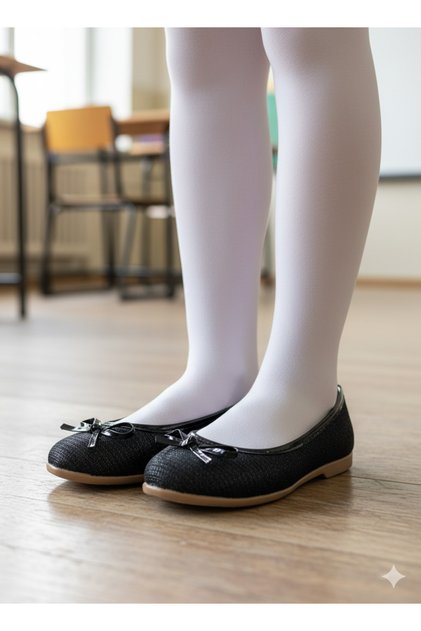 Silvery Girls' Ba Ballet Flats Special Day Shoes, Ba Ballet Flats Non-Slip Sole