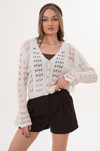 Women's Spanish Cuff Knitted Cardigan 260442 - 265263